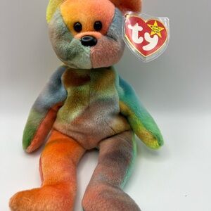 Ty Plush Bear, GARCIA, tag errors colorful